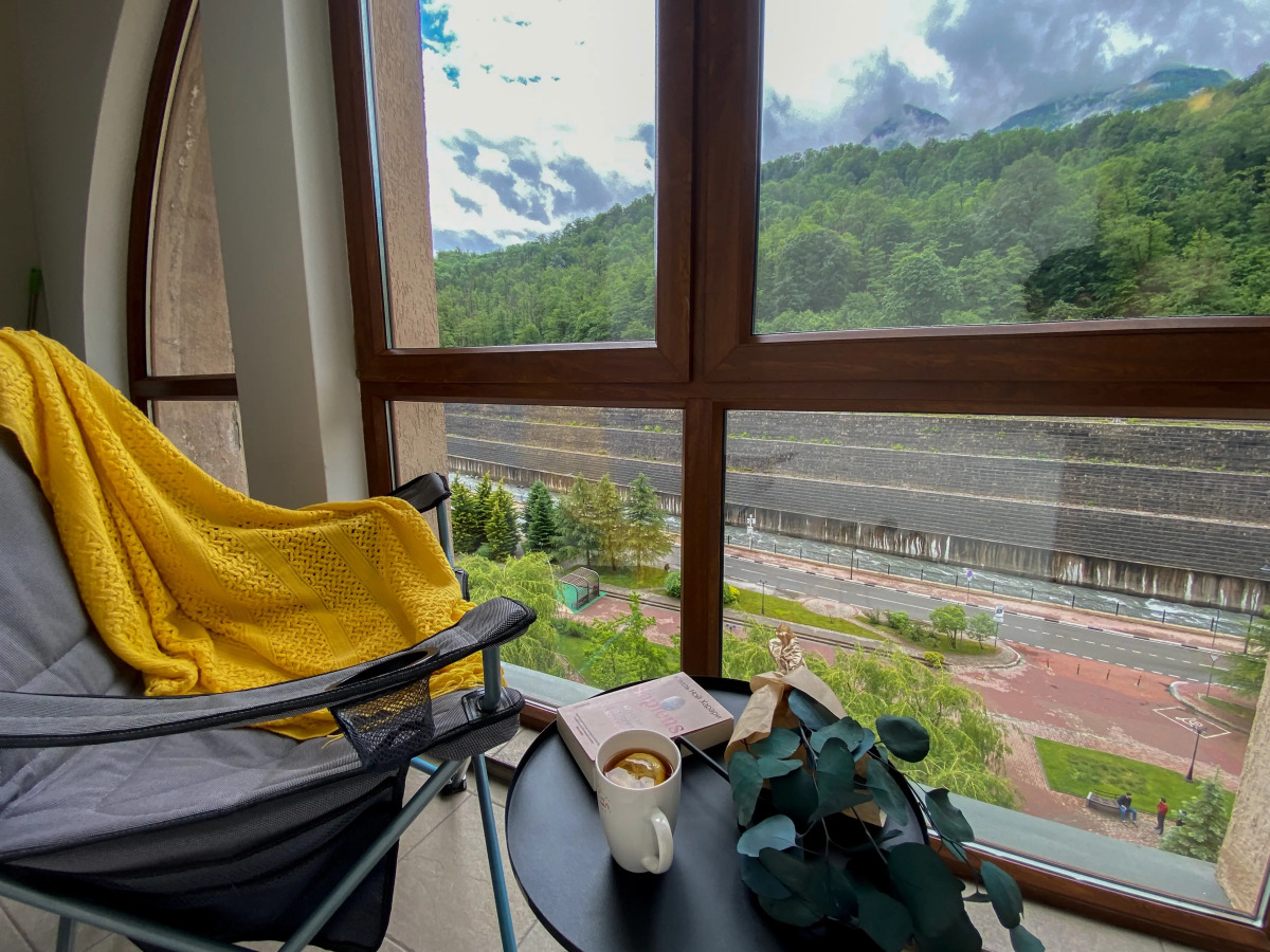 Однокомнатная квартира с Видом на Горы в 300м от Подъёмника