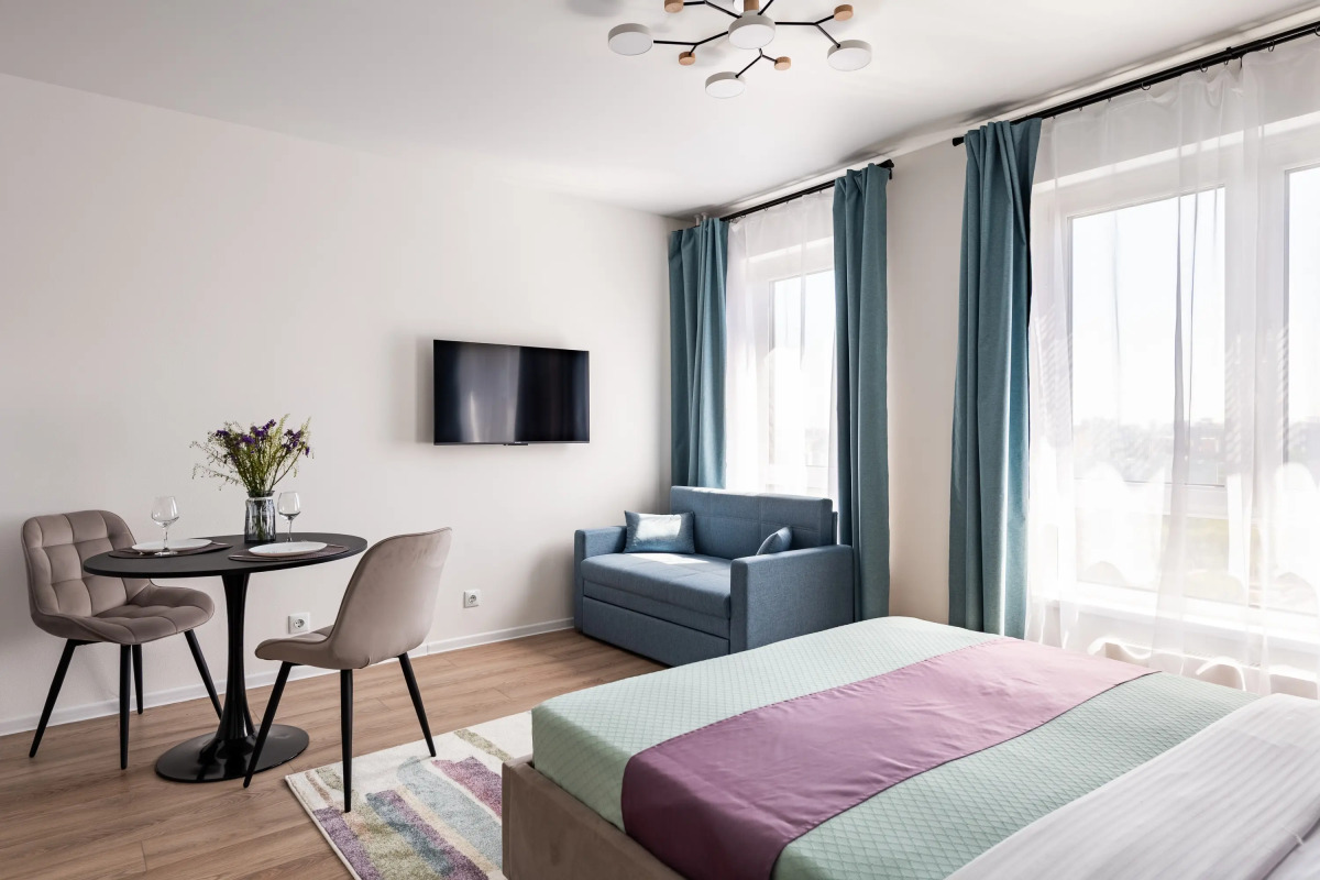 Квартира Лавандовые Сны - красивый вид на город с 31 этажа