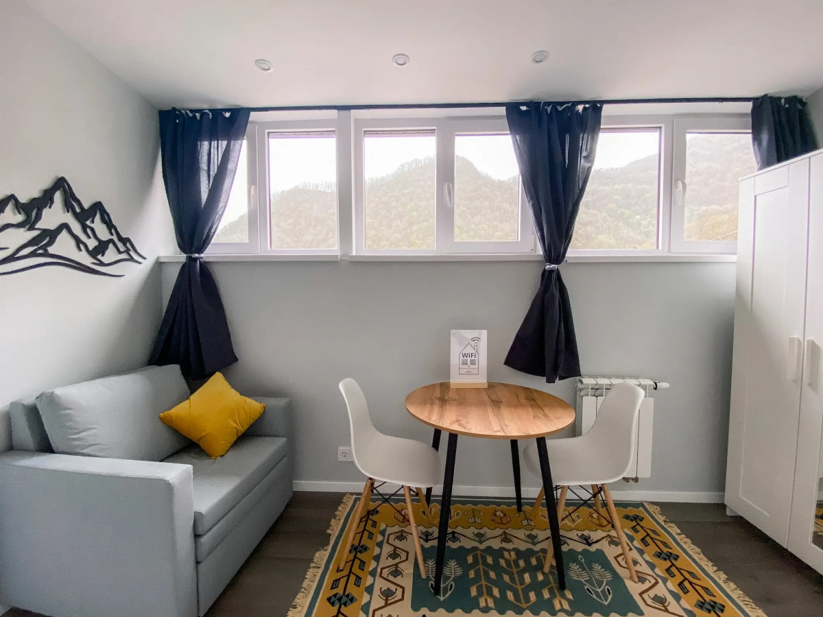 Студия с видом на озеро и горы на улице ГЭС