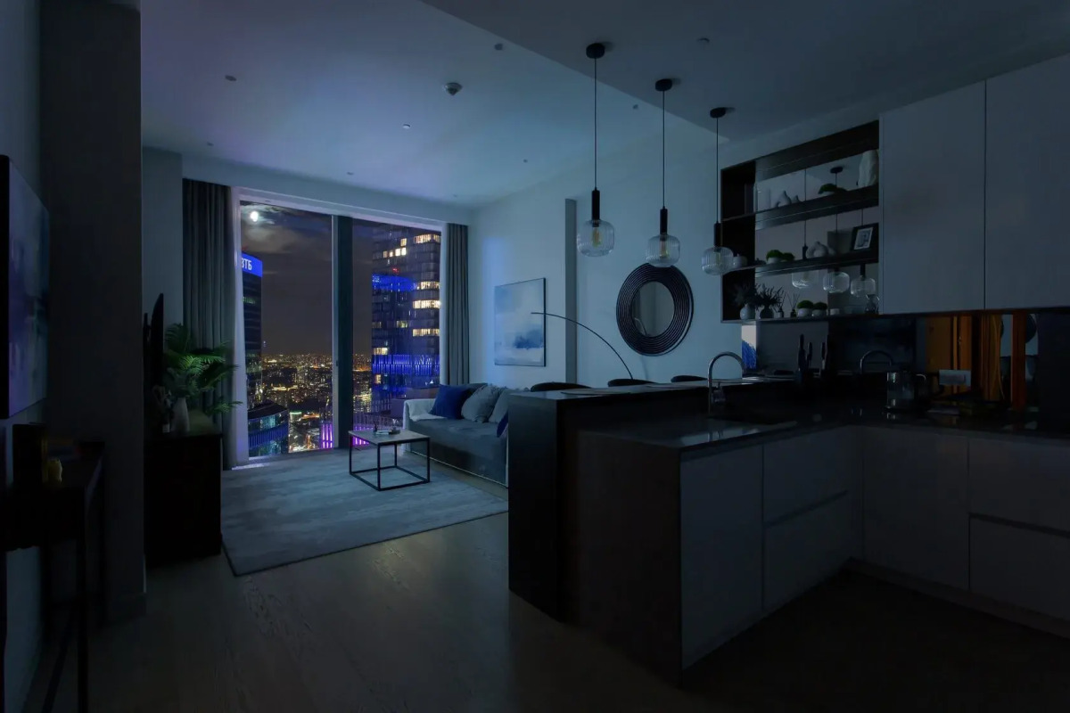 Апартаменты Sky City Moscow 62 этаж! Вид на Башни, Лужники, Парк победы и город! Очень уютный!