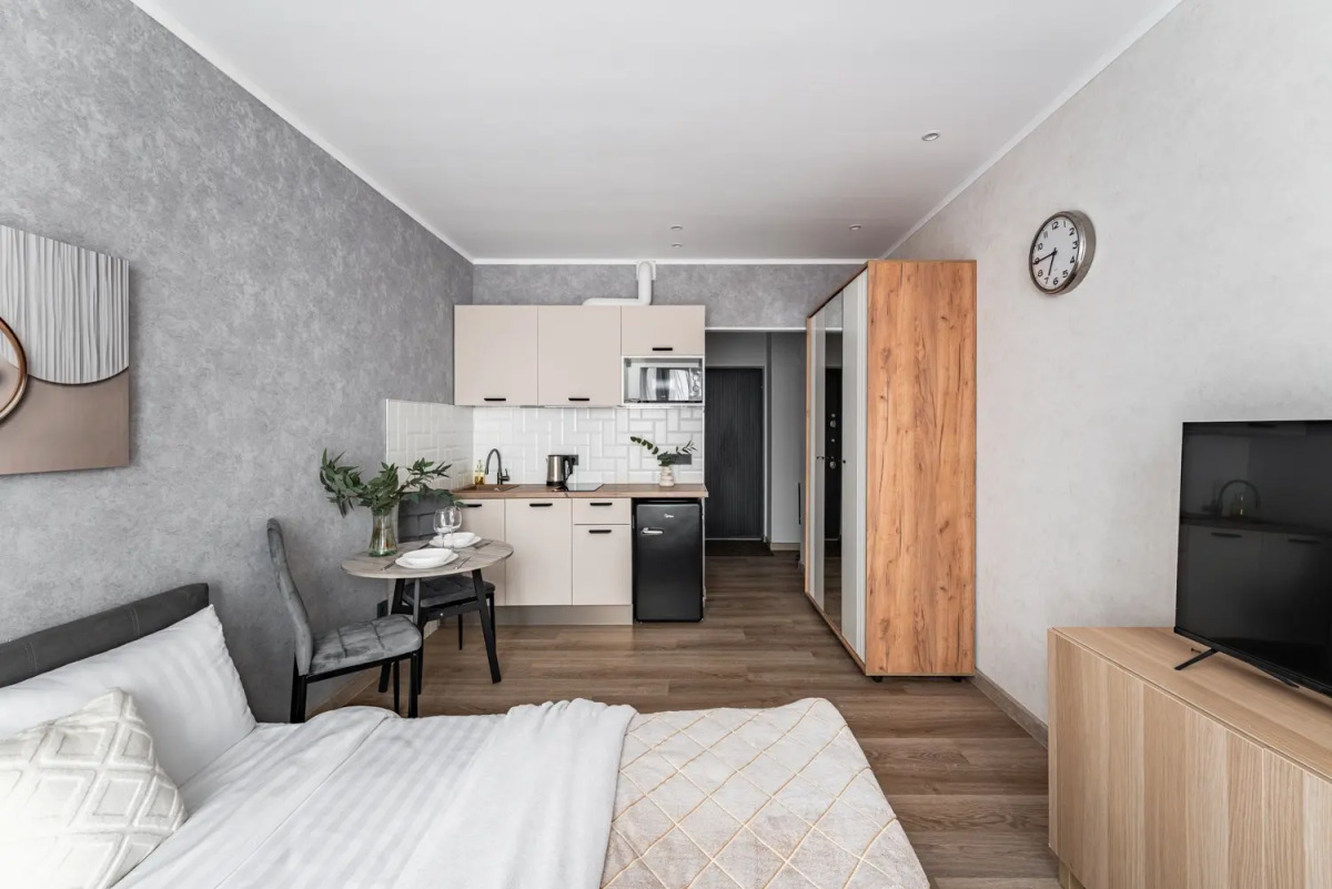 Апартаменты Светлая Студия Рядом с Метро Нижегородская