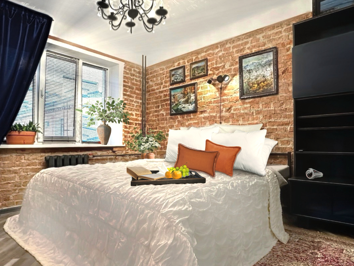 Квартира Двухкомнатная в Стиле Loft с Видом на Бухту Золотой Рог