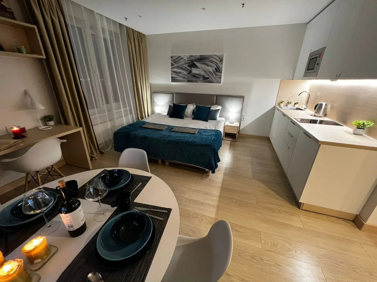 Студия Уютная с красивым видом у метро Технопарк