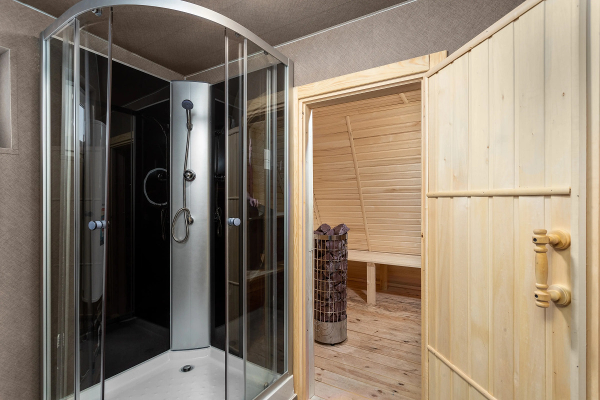 Частный дом A-frame с сауной у Игоры