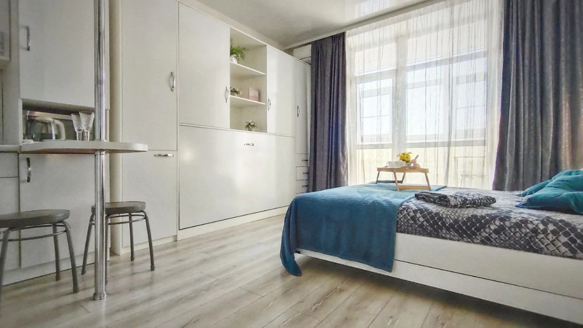 Квартира студия с видом на Амур и город