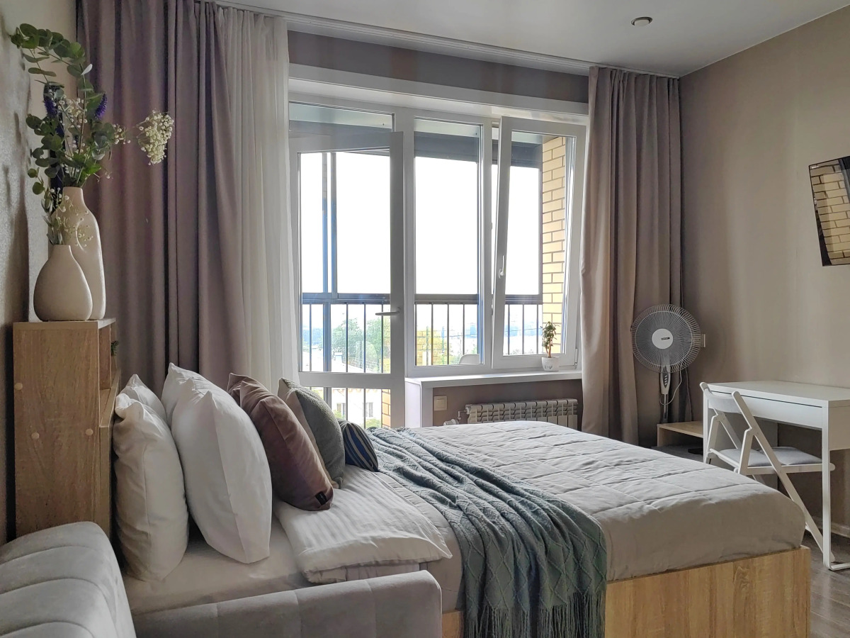 Квартира Velvet с балконом и видом на реку