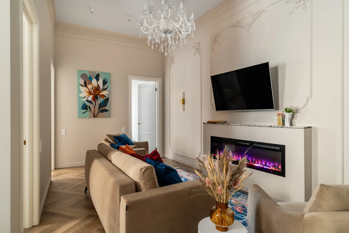 Апартаменты Дизайнерские 3х комнатные с камином Buyartapartments