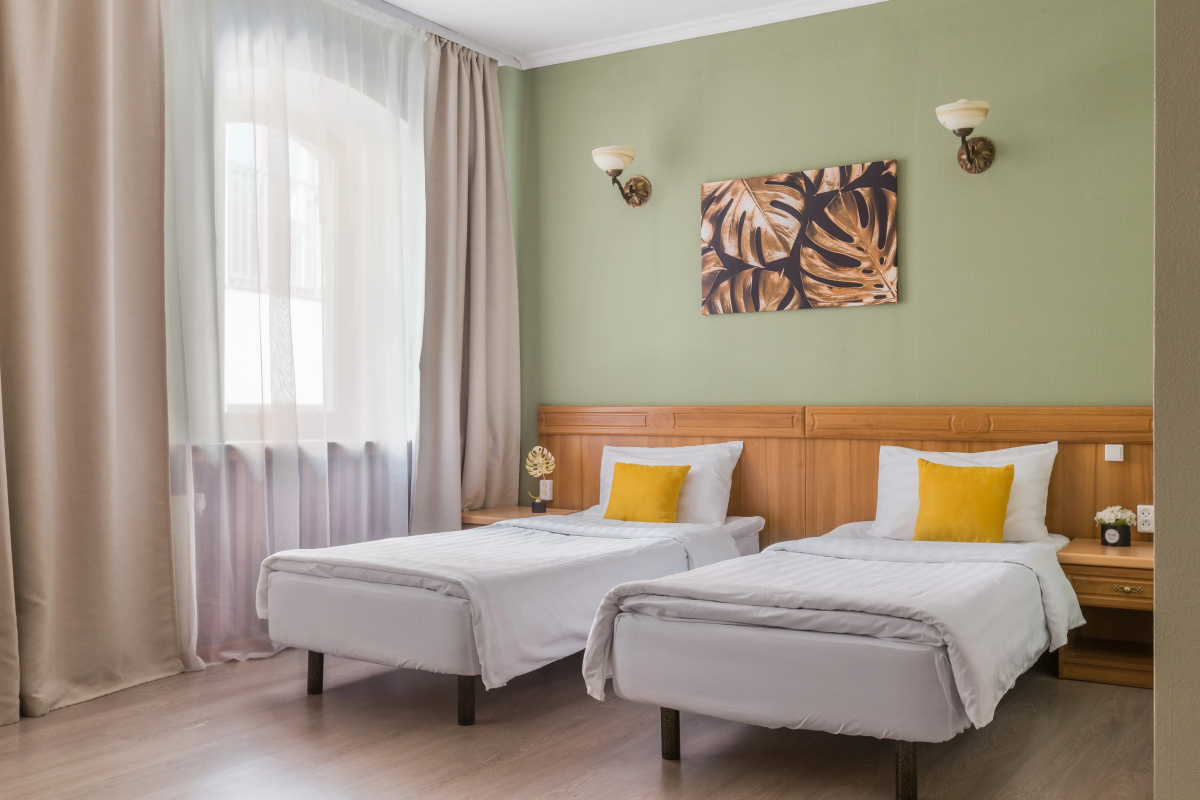 Апартаменты для троих гостей с 1 большой или 2-мя раздельными кроватями (3-ий или 4-ый этаж)