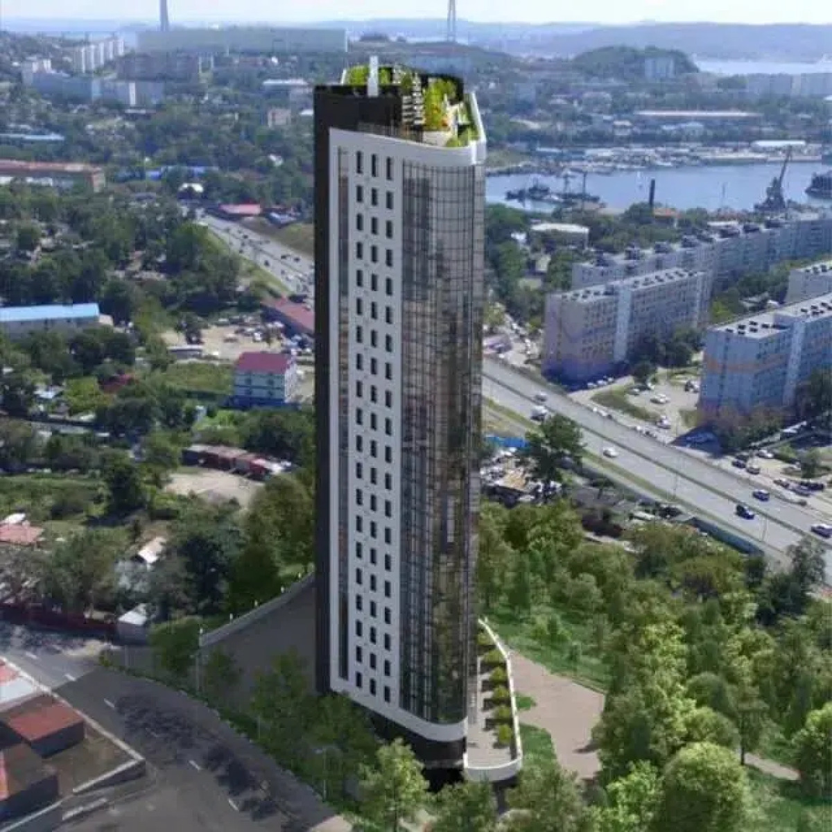 Апартаменты в ЖК Театральный с обзорным видом на город мосты заливы Владивостока