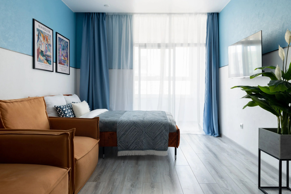 Апартаменты Стильная студия в ЖК Акватория возле реки