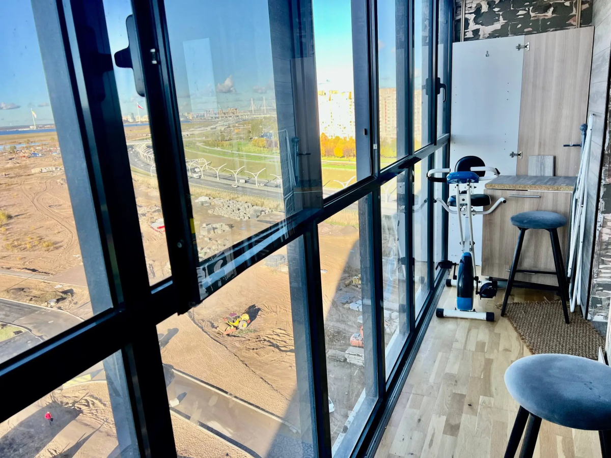 Просторная Евро2к на 12 этаже с видом на Финский залив