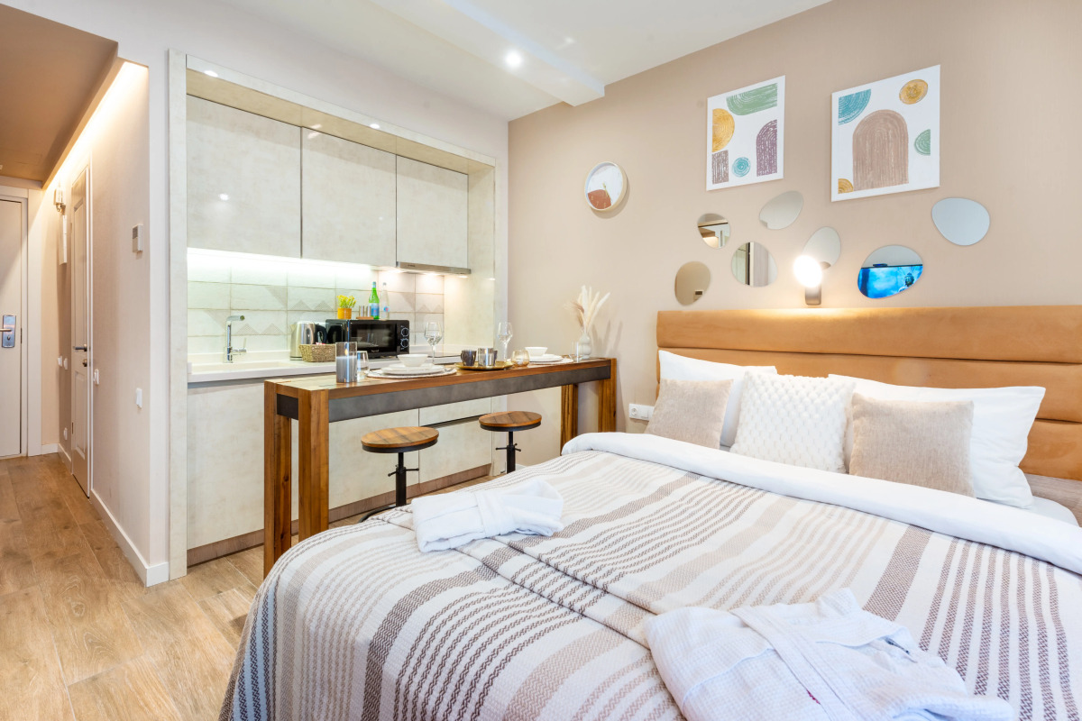 Квартира Vintage Haven Studio - Bohemian Style in Alliance Palace