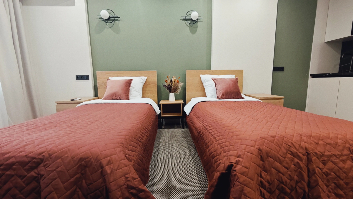 Апартаменты с видом на парк с двумя раздельными кроватями, кухней, ПММ в 10 минутах от центра Нижнего Новгорода