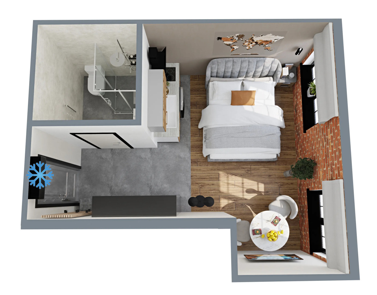 Квартира GM Apartments Стильная Лофт 3 у Кремля