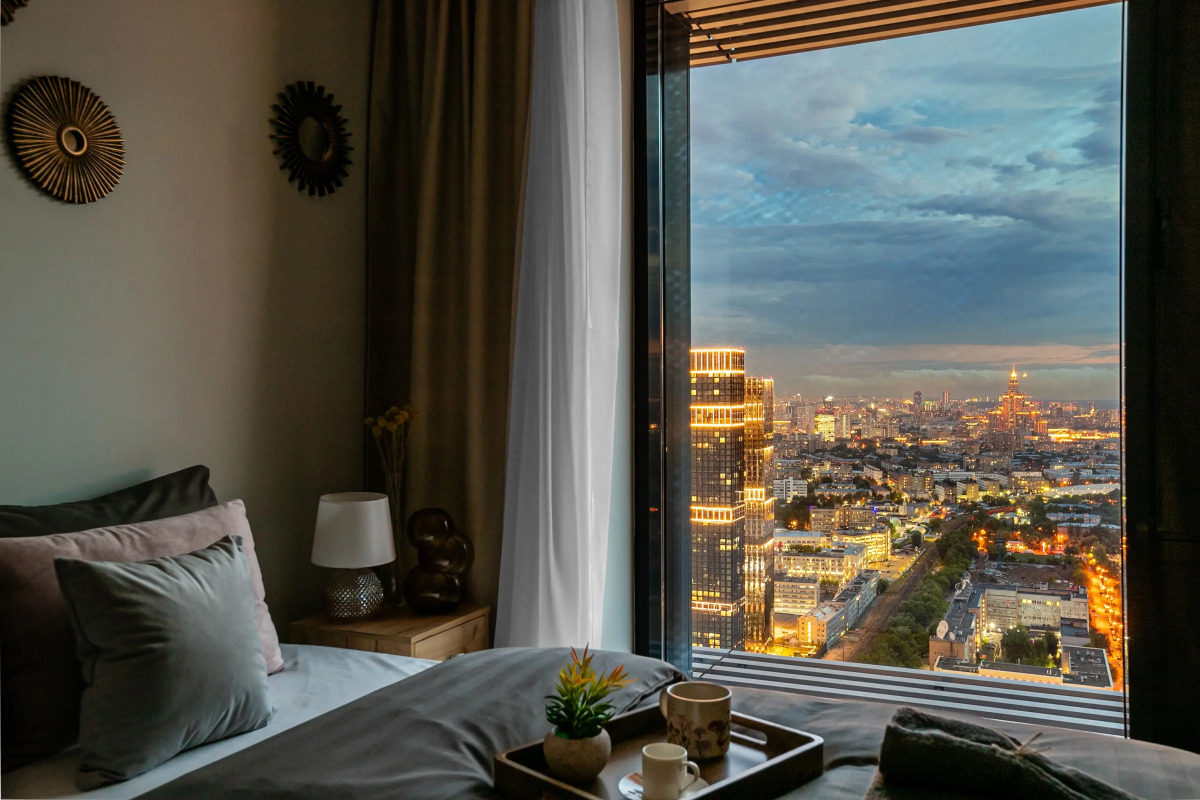 Квартира Бизнес Класс на 52 Этаже с Потрясающим Видом на Москву