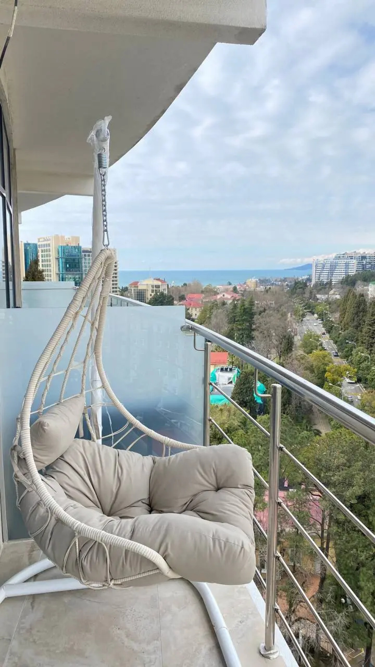 Апартамент Люкс Красивейший в ЖК «Барселона парк» с большим балконом и видом на море