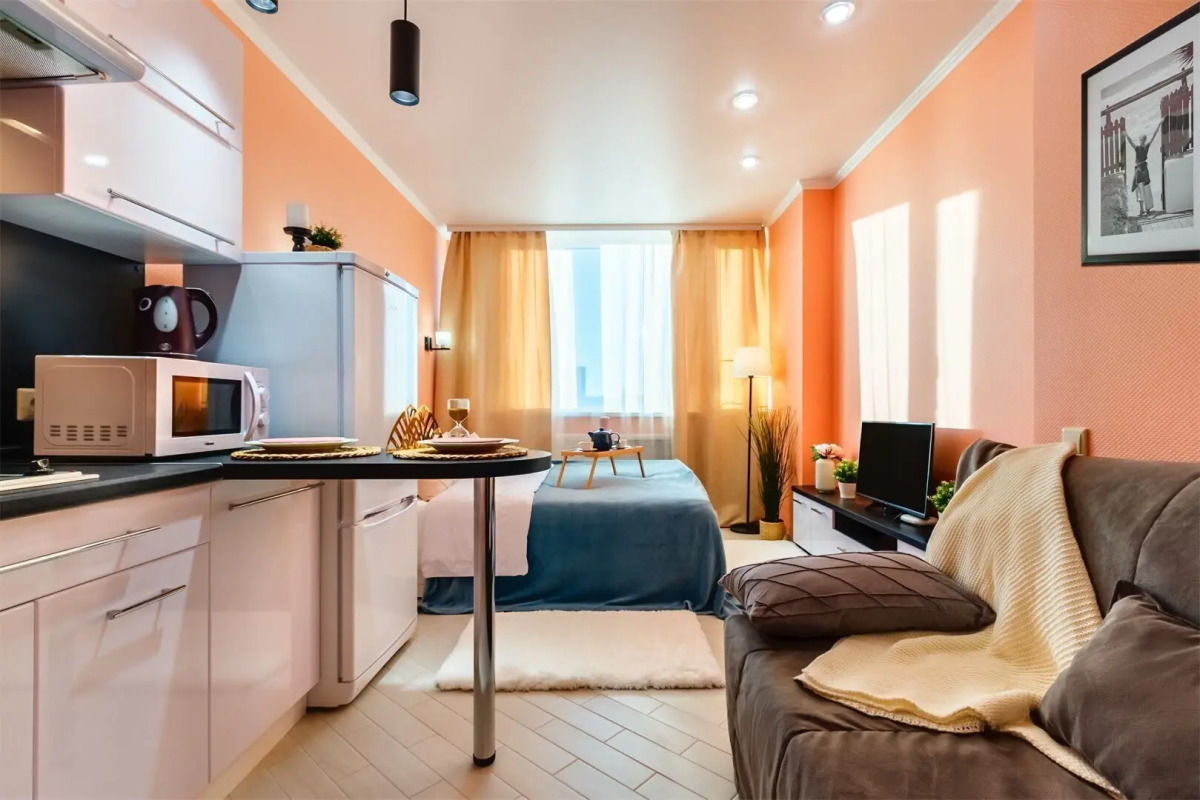 Апартаменты DoMino на набережной с видом на Подъемный мост