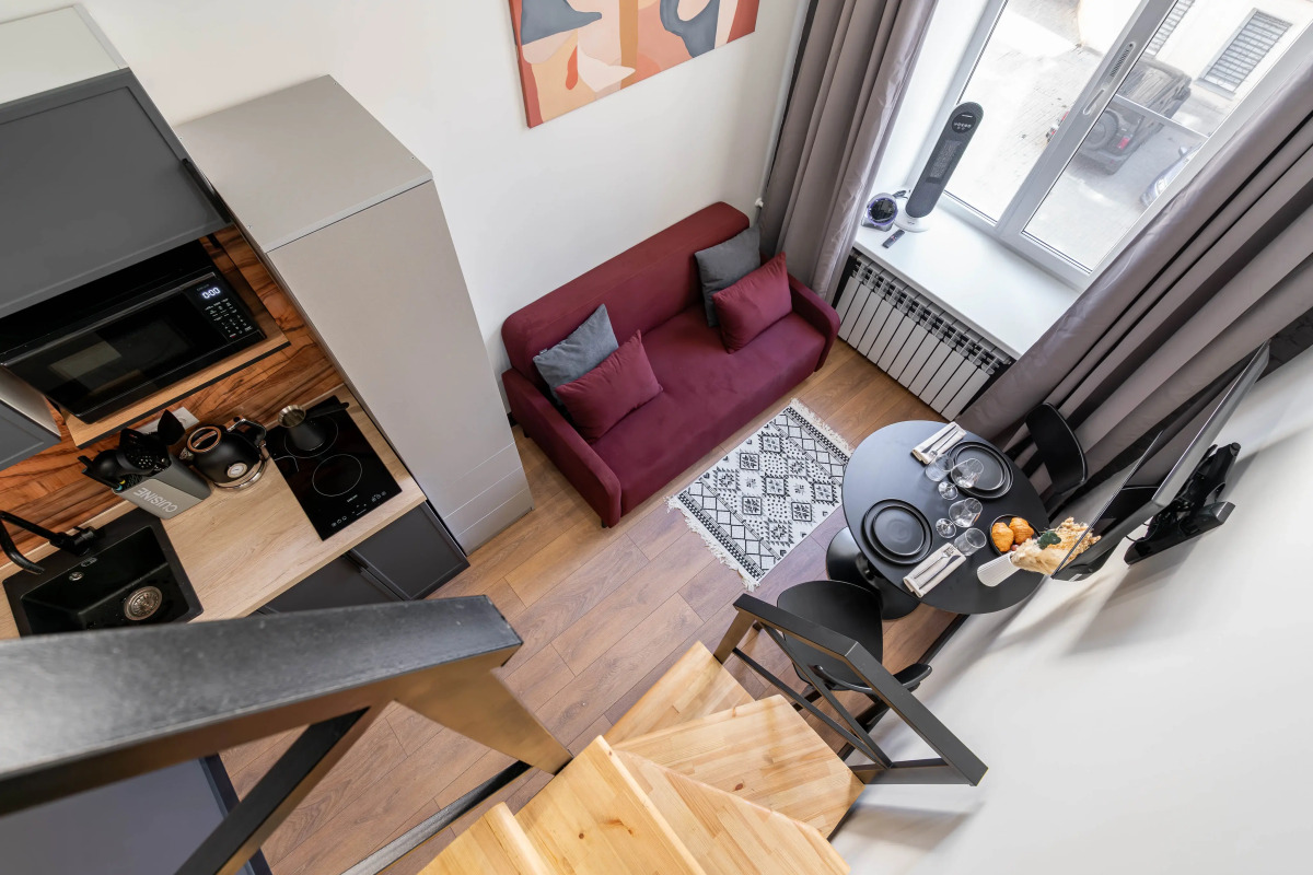 Квартира Двухуровневая квартира-студия с дизайнерским ремонтом