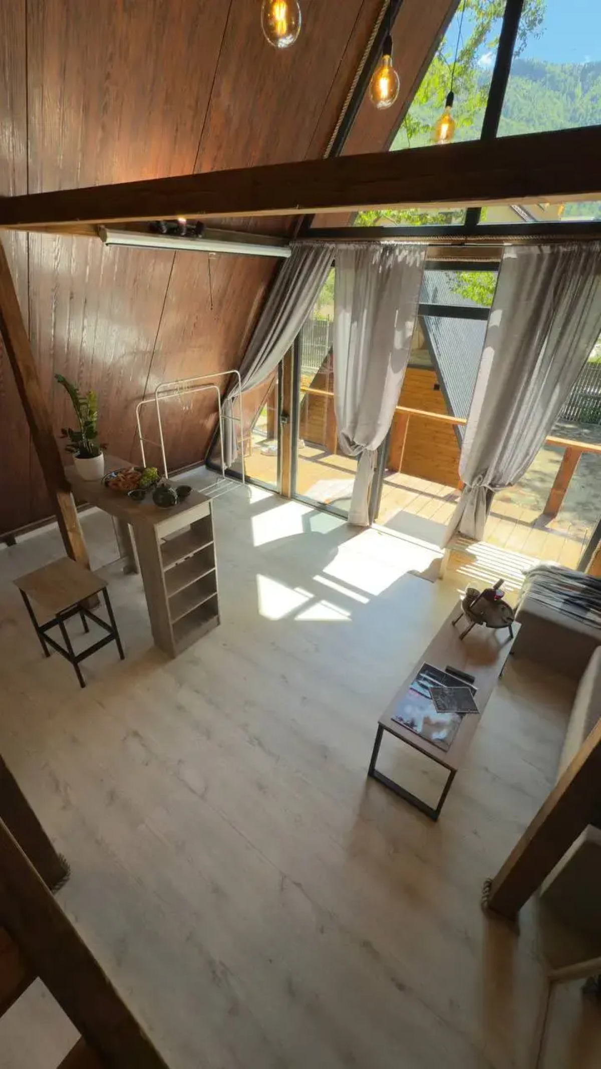 Шале А-фрейм Горный приют в эко стиле с потрясающим видом на горы Красной Поляны