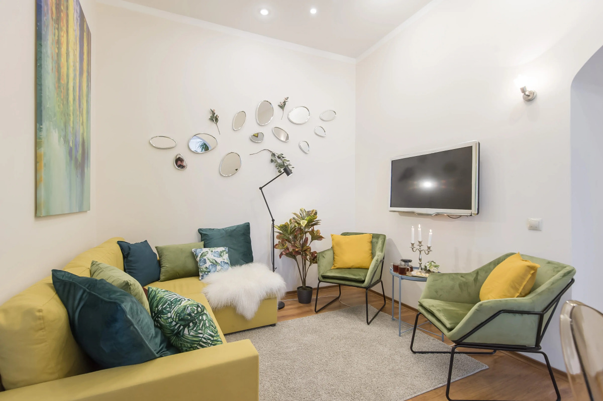 Квартира GM Apartments Стильная Трехкомнатная на Бульварном кольце