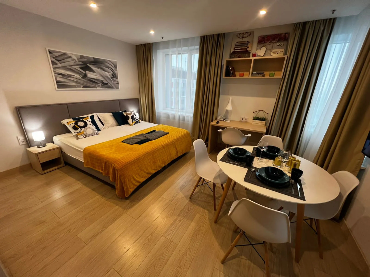 Студия уютная 1 минута до метро Технопарк