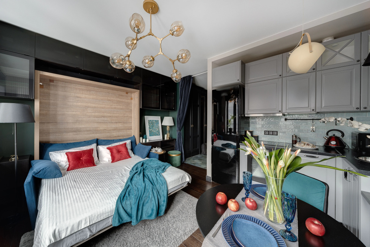 Апартаменты Lalapart Black Emerald с сауной в ЖК Савеловский Сити