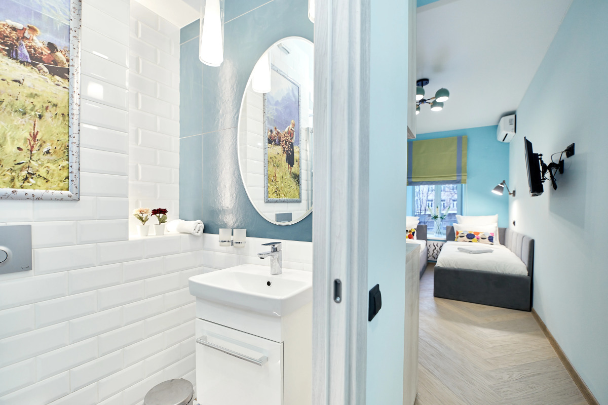 Квартира New Horizon Elans в скандинавском стиле с двумя отдельными кроватями