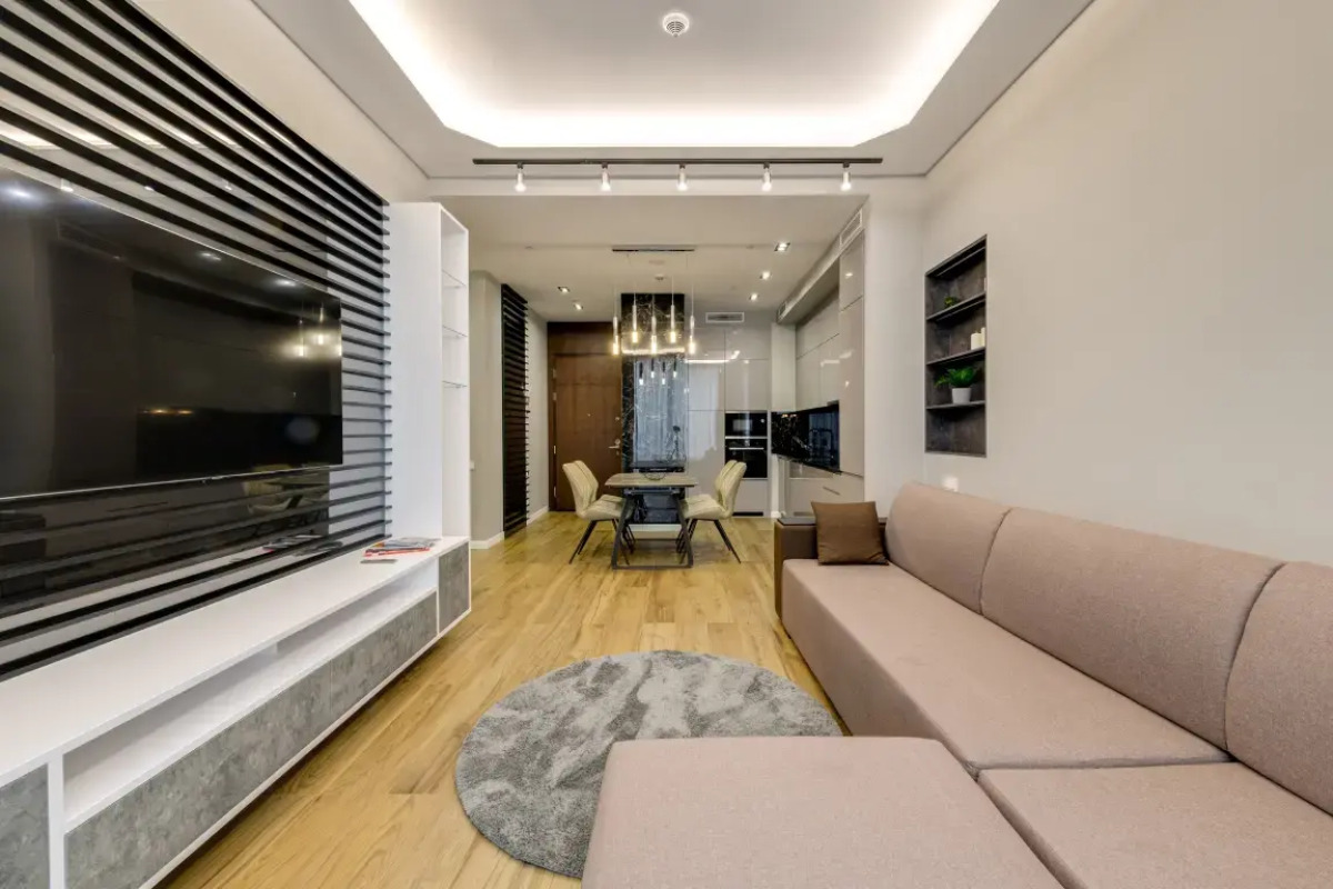 38 этаж, стильные апартаменты с приватным парком