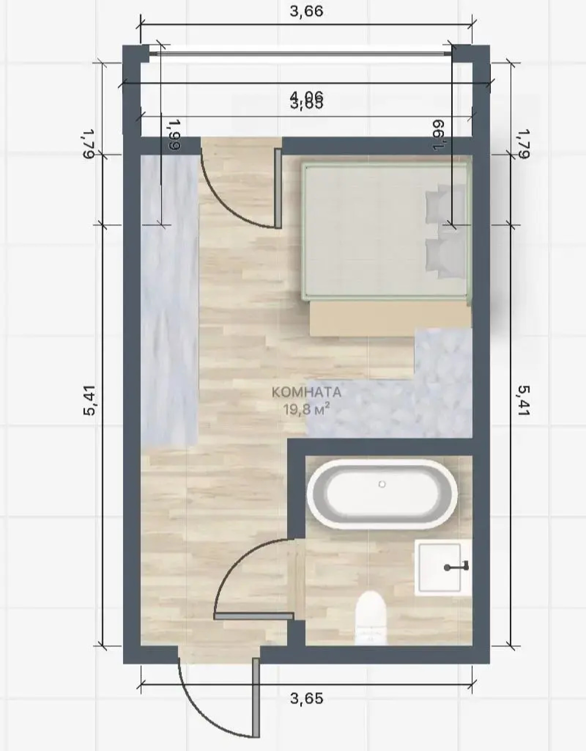 Апартаменты TopHouse на Можжевеловой 18, 17 этаж