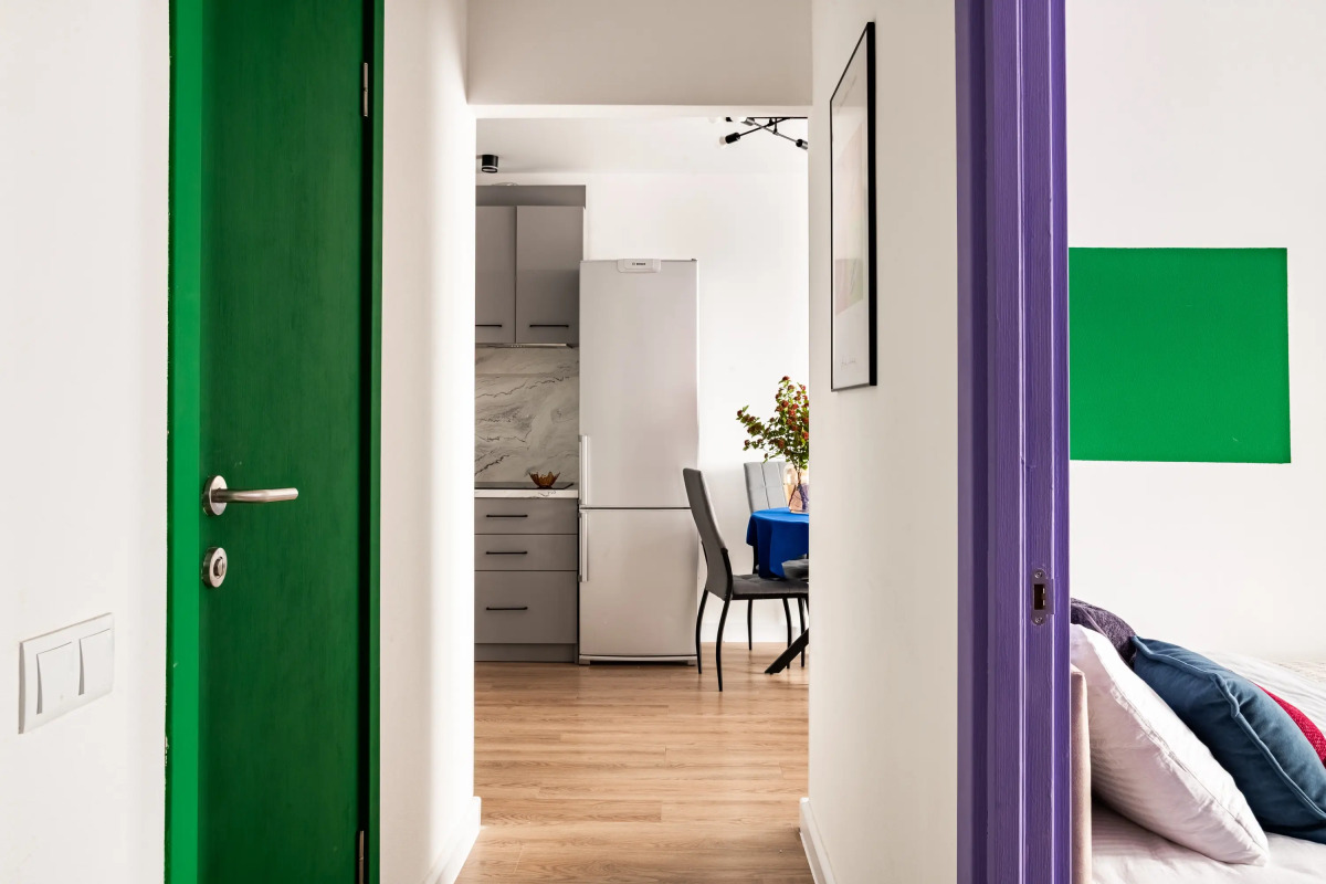 Квартира Гуашь Художника с видом на город