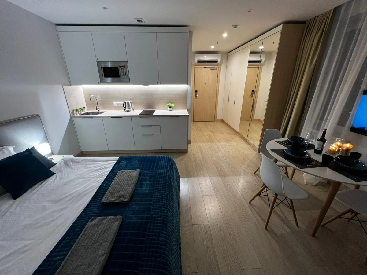 Студия Уютная с красивым видом у метро Технопарк