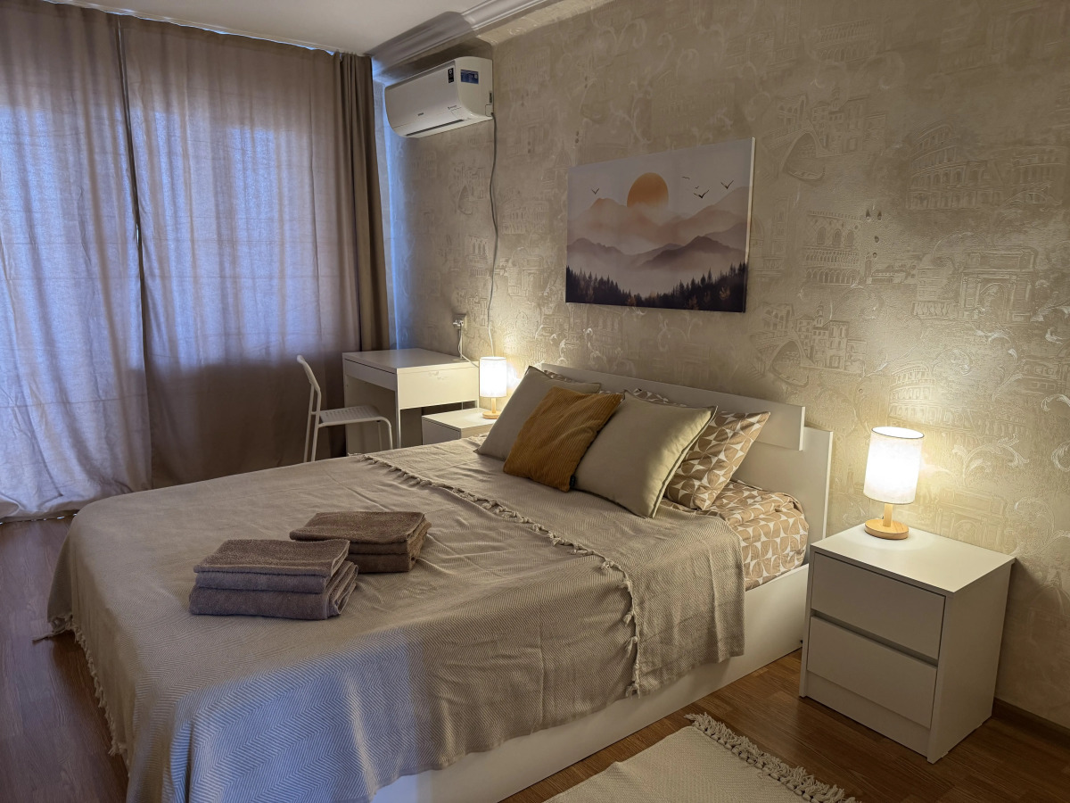 Апартаменты Уютная светлая 2-комнатная квартира с видом на Машук