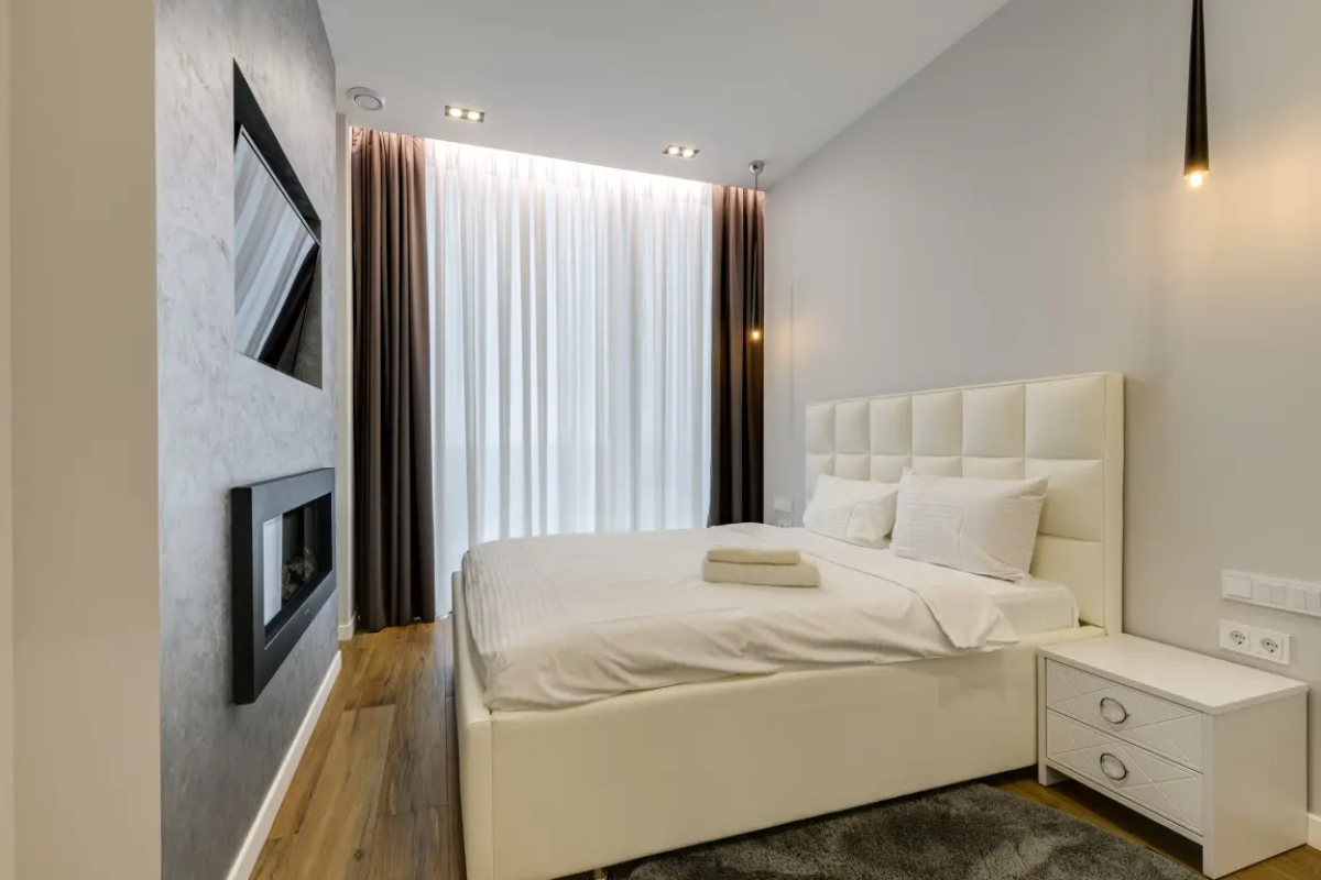 38 этаж, стильные апартаменты с приватным парком