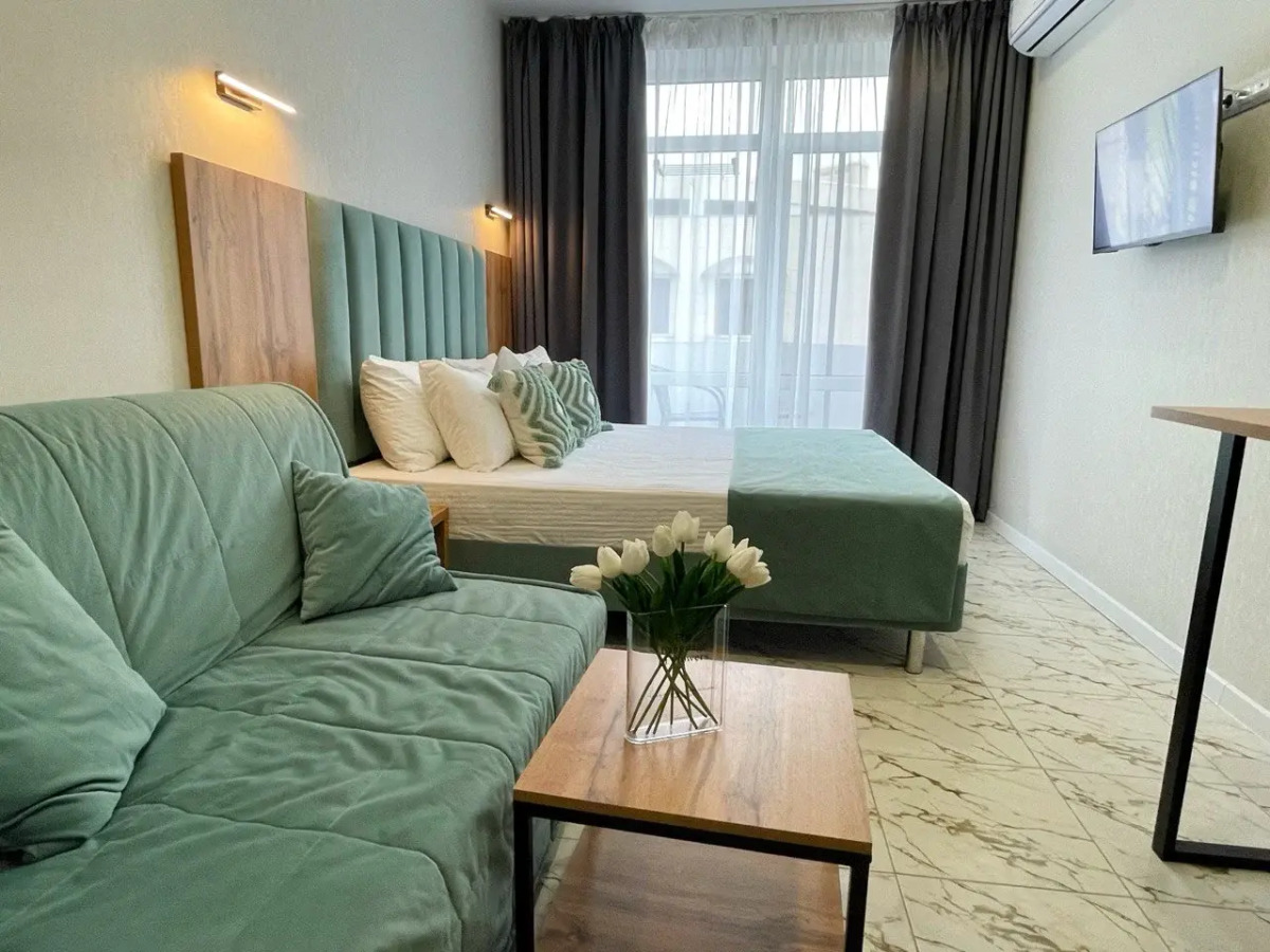 Апартаменты с Балконом 3 Минуты до Моря