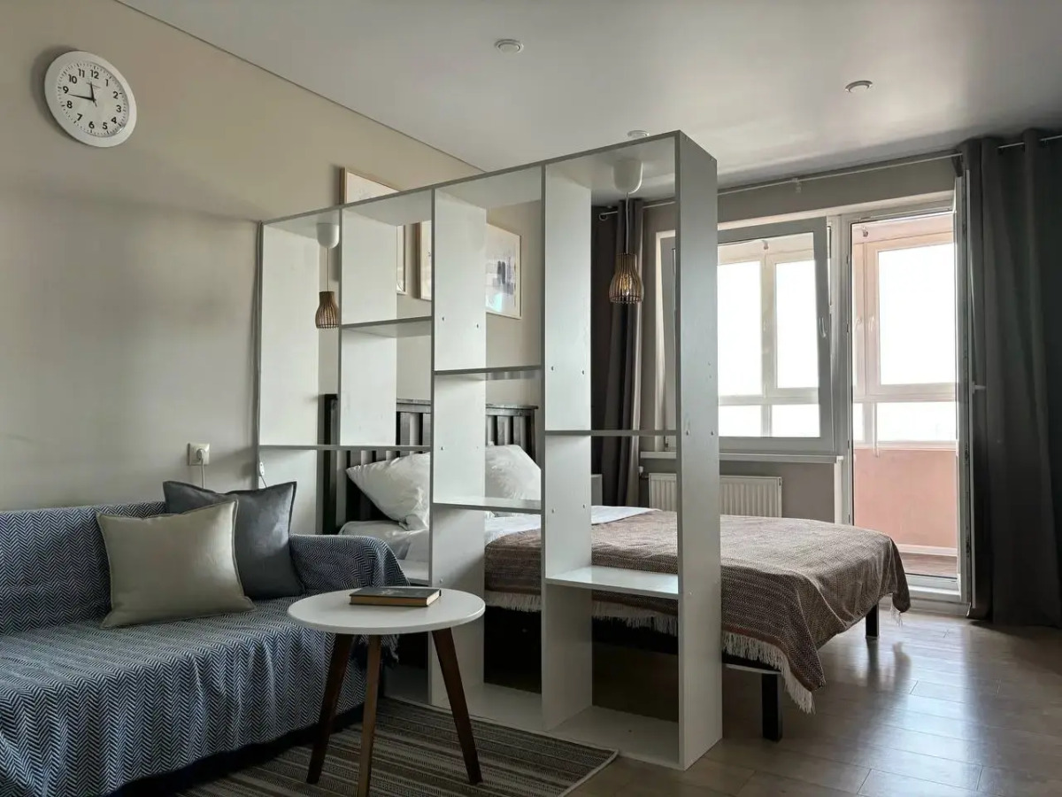 Квартира Студия на 17 Этаже с Видом на Город