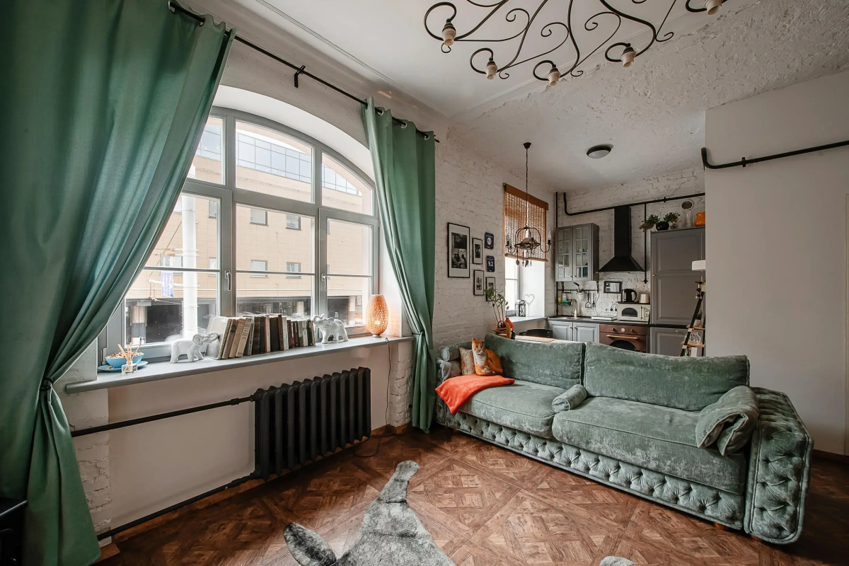 Апартаменты Студия с отдельной спальней в районе вокзала