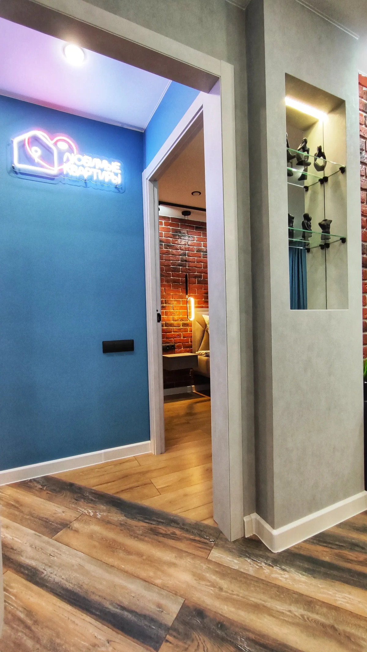 Апартаменты Евродвушка с дизайнерским решением в стиле Soft loft