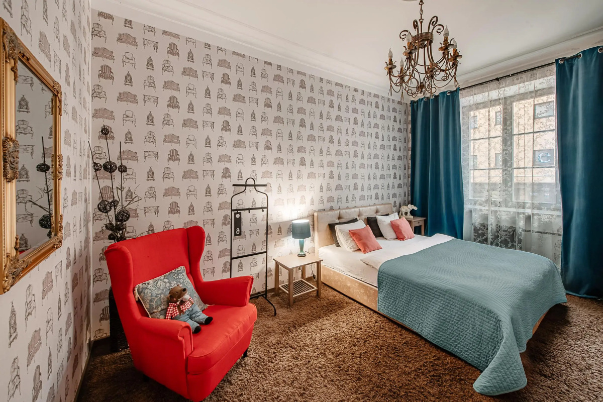 Апартаменты Студия с отдельной спальней в районе вокзала