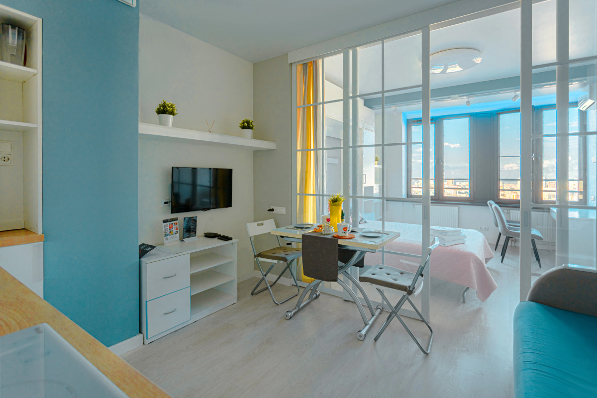 Апартаменты Lalapart Marengo с панорамным видом на 35 этаже небоскреба Савеловский Сити