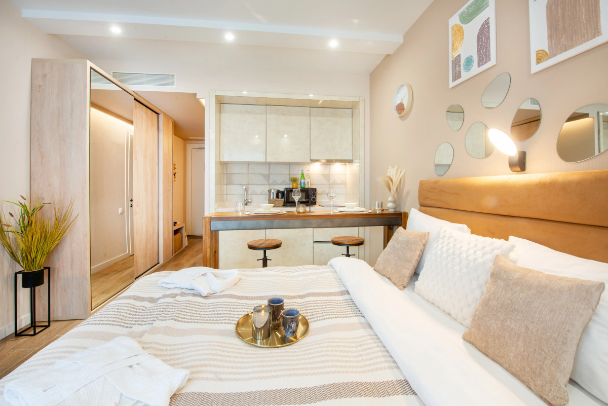 Квартира Vintage Haven Studio - Bohemian Style in Alliance Palace