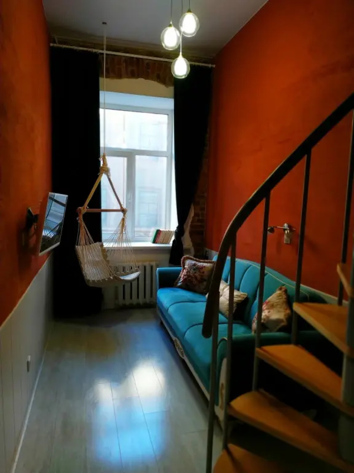 Квартира New Horizon Есения  атмосферное пространство с гамаком в 10 минутах от Невского проспекта