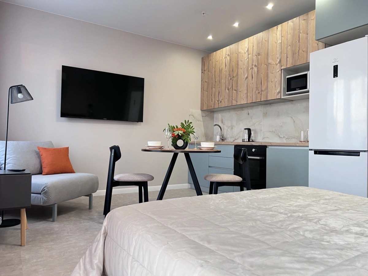 Апартаменты Bид на реку с террасы 13го этажа