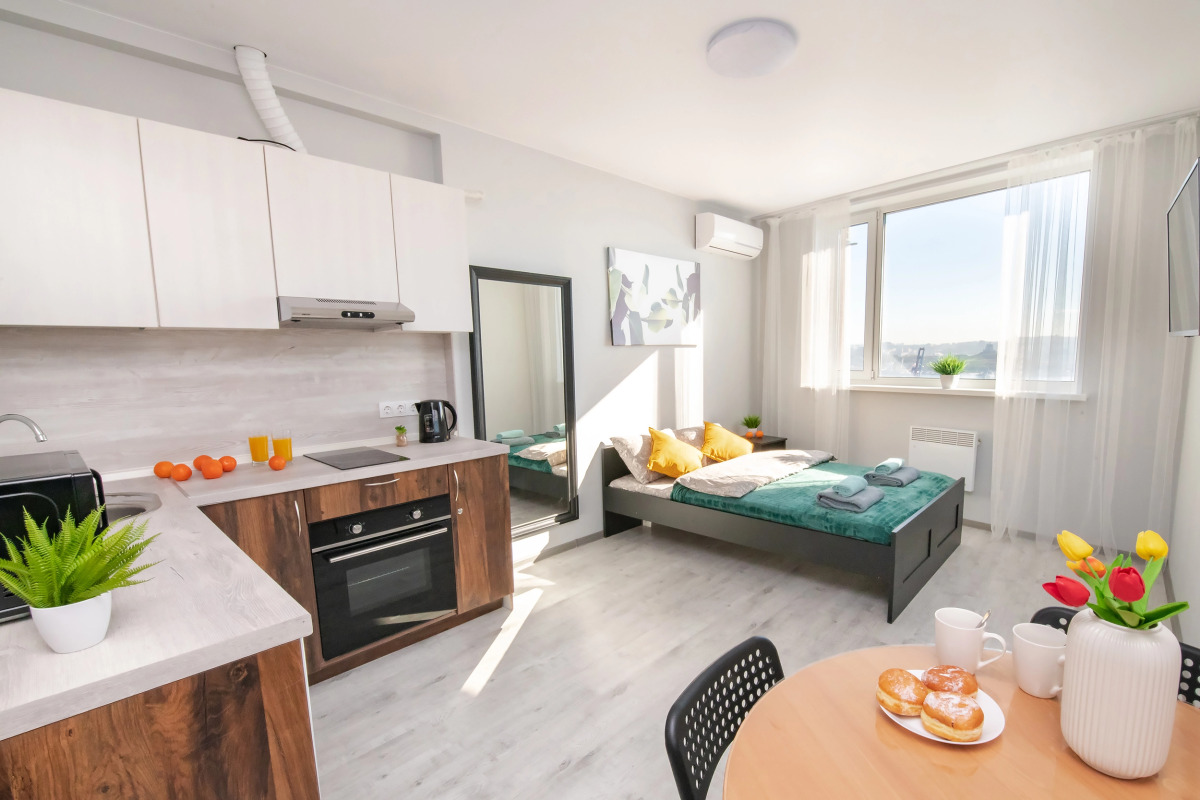 Уютная квартира-студия с шикарным Видом на море и мост