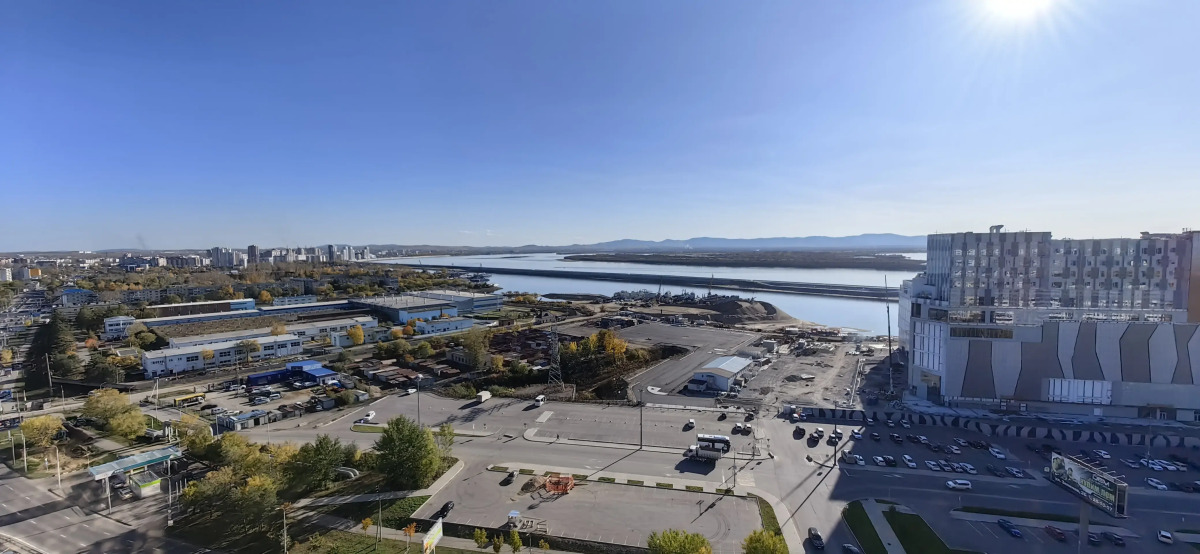 Квартира-студия с красивым видом на Амур