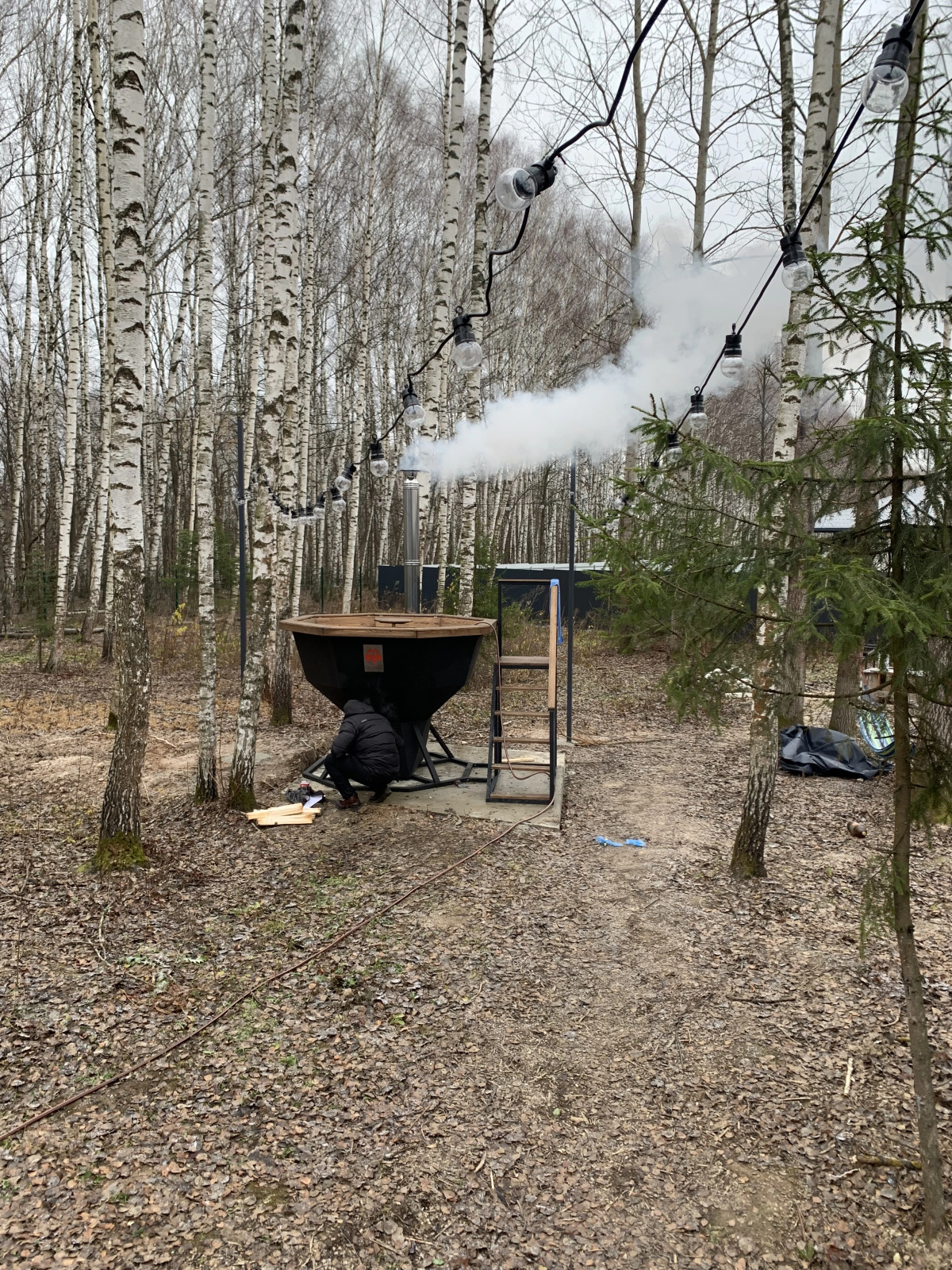 Частный дом A-фрейм в лесу Зеленого города