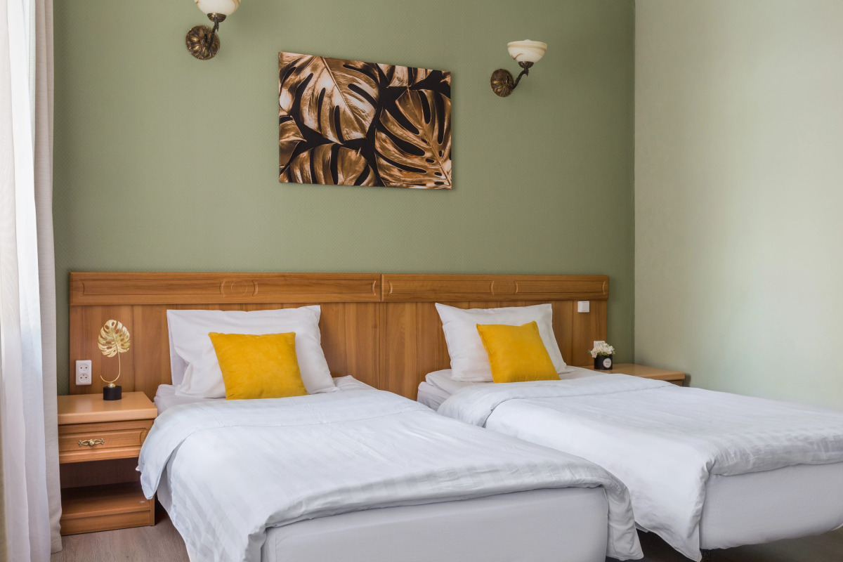 Апартаменты для троих гостей с 1 большой или 2-мя раздельными кроватями (3-ий или 4-ый этаж)