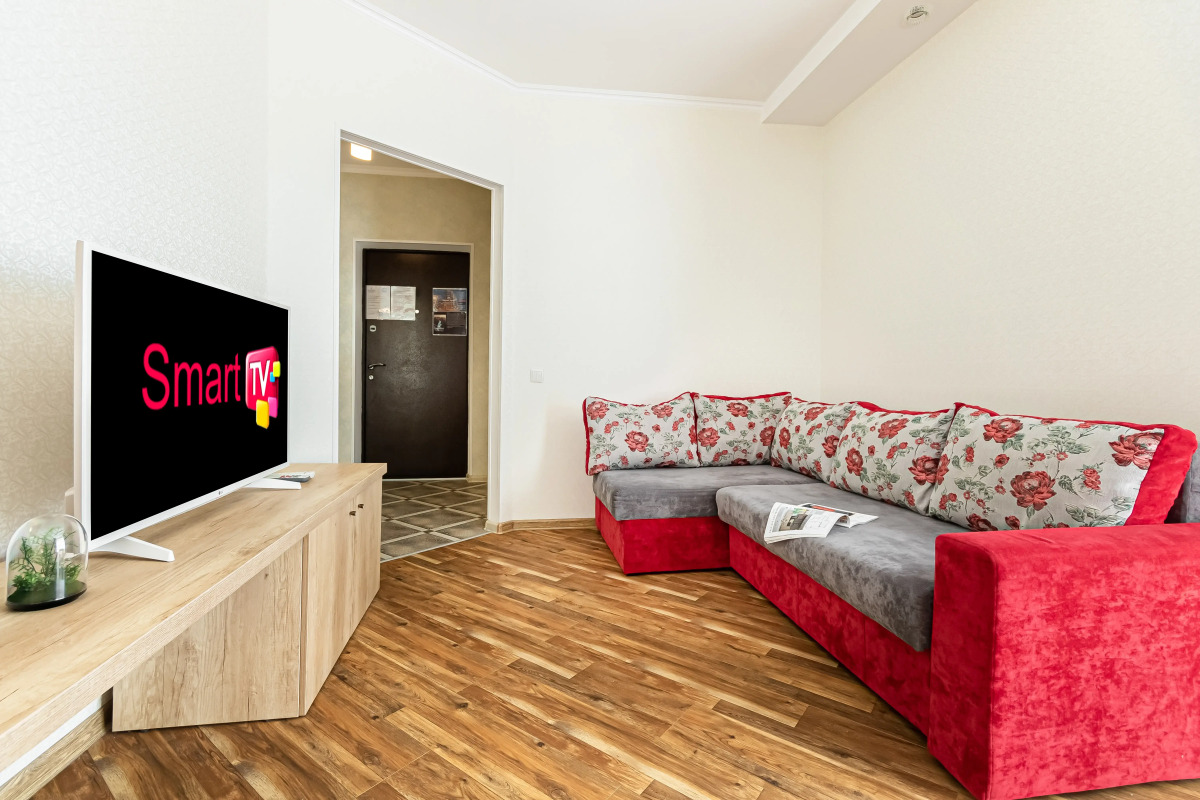 Апартаменты Стиль и Спокойствие Ортопедический Матрас Smart TV и Панорамное Окно ЖК Большой by Depart Apart