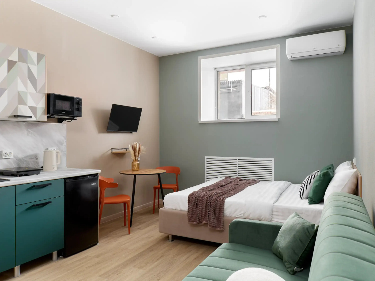 Апартаменты Vizit с новым дизайнерским ремонтом. Студия 6