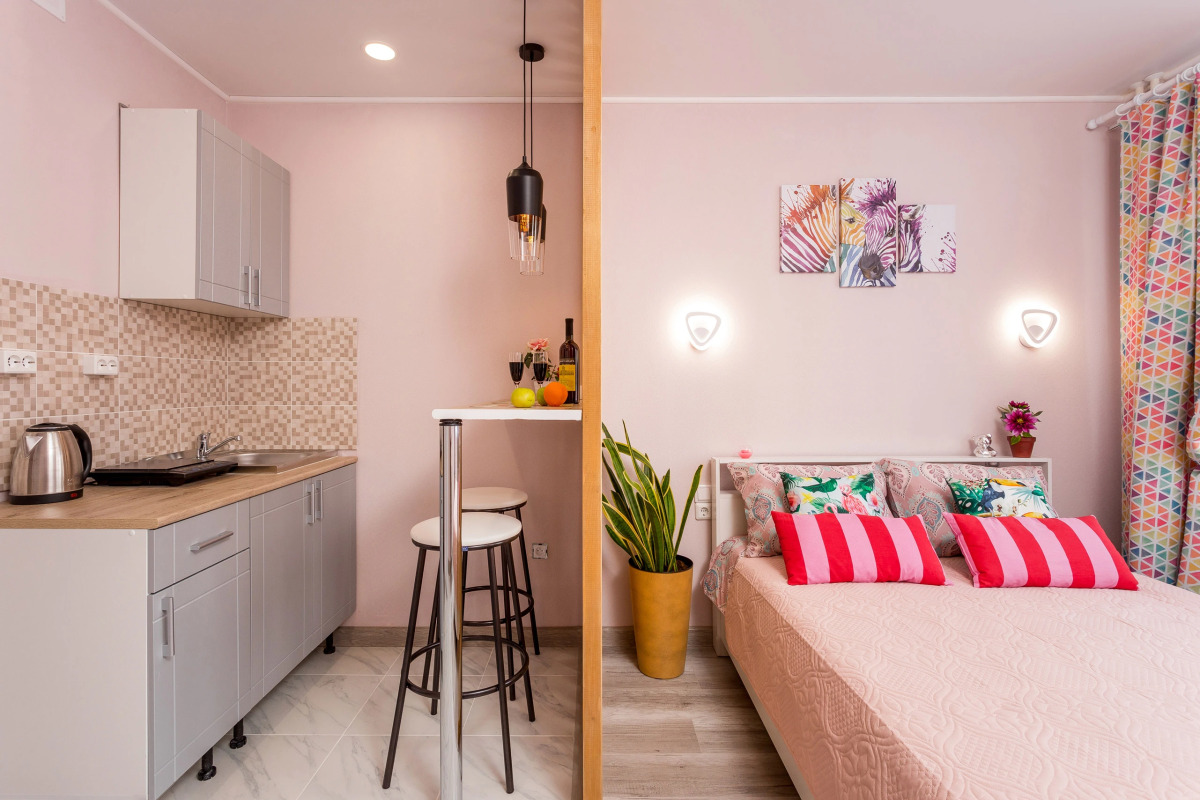 Апартаменты Уютная у стадиона на 1 этаже