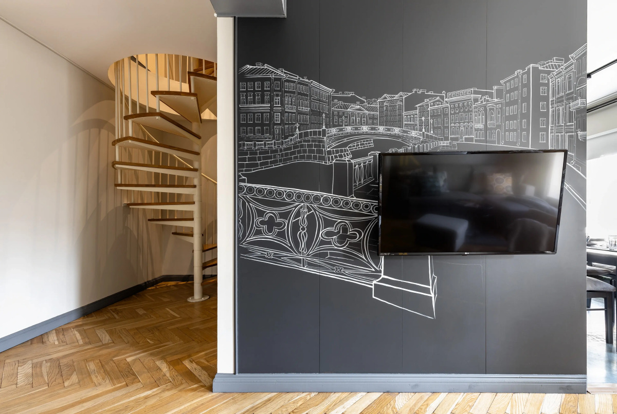 Апартаменты Двухуровневые Little Italy 140 кв.м с видом на собор